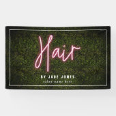 ネオンボクウッドヘアサロン美容師 横断幕 (横)