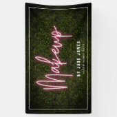 ネオンボクウッドメイクアップアーティスト美容師 横断幕 (縦)