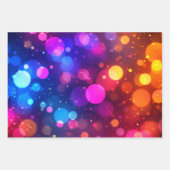 ネオンボケライトの抽象画 ラッピングペーパーシート (正面)