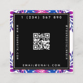 ネオンボタニカルガーデン Bloom QRコード SNS スクエア名刺 (裏面)