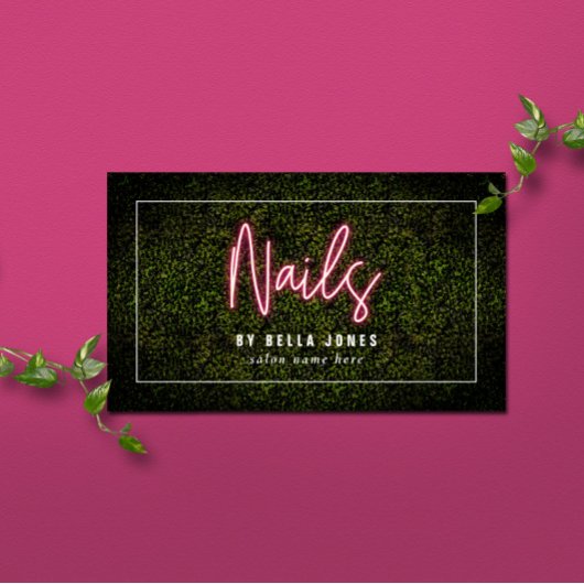 ネオンボックウッドネイルアーティスト名刺 名刺