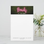 ネオンボックウッドヘアサロンプロフェッショナル三つ編 便箋 (スタンド正面)