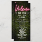 ネオンボックウッド結婚式 プログラム (正面/裏面)