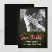 ネオンボックスウッドの結婚式写真 セーブザデート (正面/裏面)