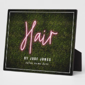 ネオンボックスウッドヘアサロンプロフェッショナル美容師 フォトプラーク (側面)