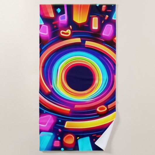 ネオンボルテックスオデッセイ ビーチタオル (正面)