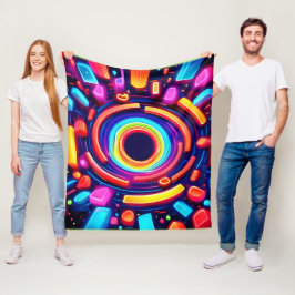 ネオンボルテックスオデッセイ フリースブランケット