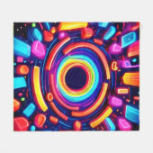 ネオンボルテックスオデッセイ フリースブランケット (正面(横))