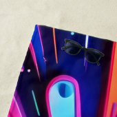 ネオンボルテックス抽象芸術宇宙アート ビーチタオル (インサイチュ)