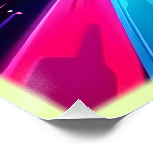 ネオンボルテックス抽象芸術宇宙アート ポスター (コーナー)