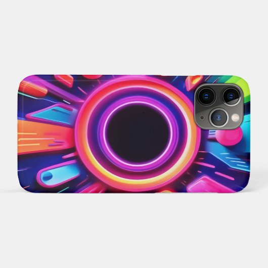 ネオンボルテックス抽象芸術宇宙アート Case-Mate iPhoneケース (裏面(横))