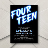 ネオンボーイズプール14歳誕生日招待状 招待状