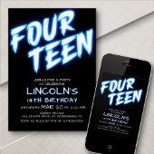 ネオンボーイズプール14th誕生日招待状 招待状