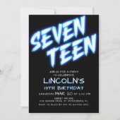 ネオンボーイズ プール 17歳の誕生日招待状 招待状 (正面)