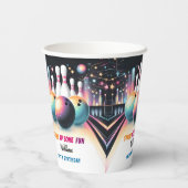 ネオンボーキッズチームイベントボーリング21歳 紙コップ (裏面)