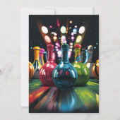 ネオンボーキッズチームイベントボーリング30th誕生日 招待状 (裏面)