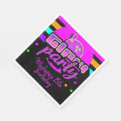 ネオンボーリングパーティーバッシュ誕生日パーティー スタンダードランチョンナプキン (角)