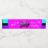 ネオンボーリングパーティーバッシュ誕生日パーティー ペットボトルラベル (シングルラベル)