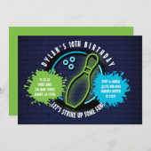 ネオンボーリングボールネオングリーン誕生日パーティー (正面/裏面)