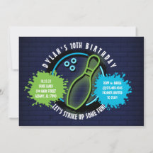 ネオンボーリングボールネオングリーン誕生日パーティー