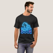 ネオンポストカード ネオンプリント イルカ Tシャツ (正面フル)