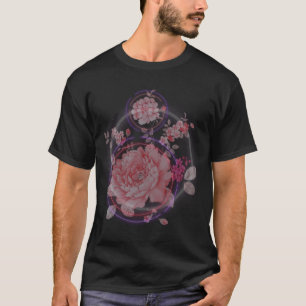 ネオンポストカード ネオンプリント フラワー Tシャツ