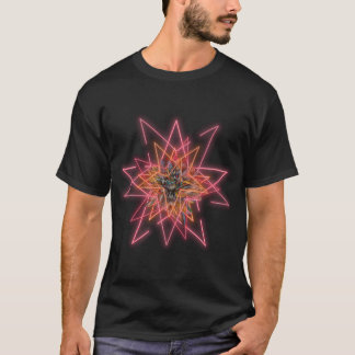 ネオンポストカード ネオン印刷 花 Tシャツ