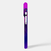 ネオンポップアートの青いサングラスをかけたライオン Case-Mate iPhoneケース (裏面 / 左)