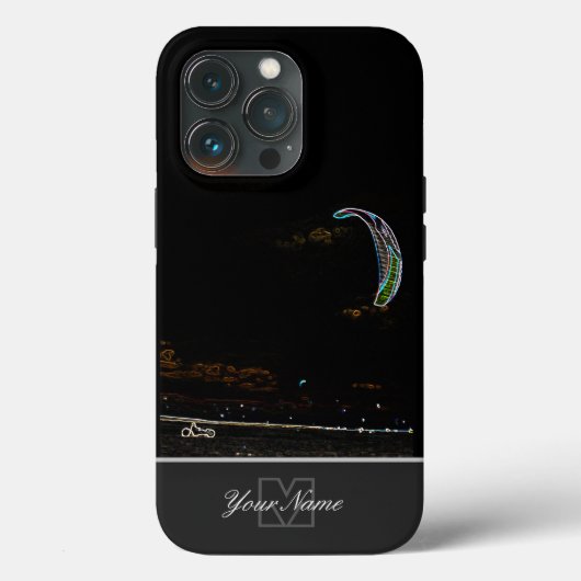 ネオンポップ・アートのアートのカイトサーファーとモノグラムとの乳母車! Case-Mate iPhoneケース (裏面)