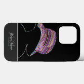 ネオンポップ・アートのアートのカラフル帽子とモノグラム! Case-Mate iPhoneケース (裏面 (横))