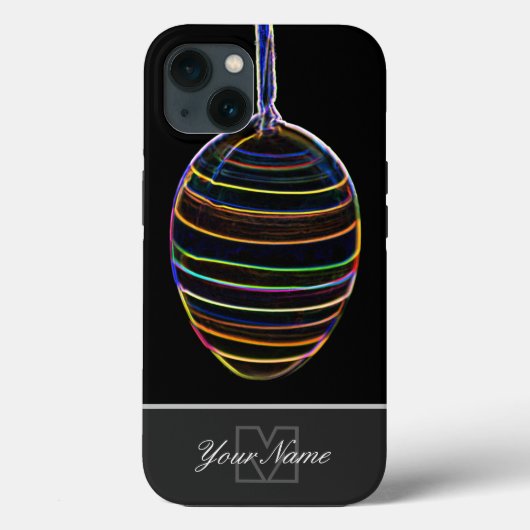 ネオンポップ・アートのアートハッピーイースター卵とモノグラム！ケース- Case-Mate iPhoneケース (裏面)