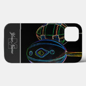 ネオンポップ・アートのアートハッピーイースター卵とモノグラム! Case-Mate iPhoneケース (裏面 (横))