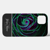 ネオンポップ・アートのアートバラの花とモノグラム! Case-Mate iPhoneケース (裏面 (横))