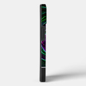 ネオンポップ・アートのアートバラの花とモノグラム! Case-Mate iPhoneケース (裏面 / 右)