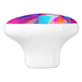 ネオンポップ・アートのアートポートレート セラミックノブ (側面)