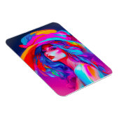 ネオンポップ・アートのアートポートレート マグネット (右側)