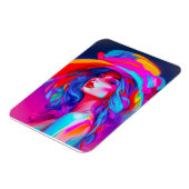 ネオンポップ・アートのアートポートレート マグネット (左側)