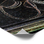 ネオンポップ・アートのアートヴィンテージ古い電話ポスター ポスター (角)