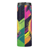 ネオンポップ・アートのカラーのアートタイガーイラストレーション タンブラー (裏面)