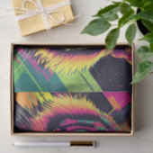 ネオンポップ・アートのカラーのアートタイガーイラストレーション 薄葉紙 (ギフト)