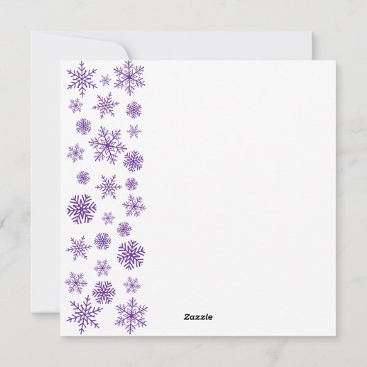 ネオンポップ・アートのグリーンブルーパープルのアートクリスマス シーズンカード (裏面)