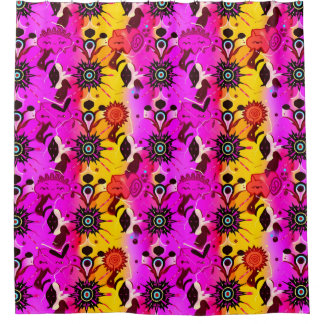 ネオンポップ・アートの文化シャワーカーテン シャワーカーテン