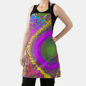 ネオンポップ・アートの紙サイケデリック エプロン (インサイチュ)