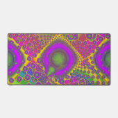 ネオンポップ・アートの紙サイケデリック デスクマット (正面)