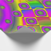 ネオンポップ・アートの紙サイケデリック ラッピングペーパー (角)