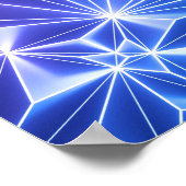 ネオンポリゴン:ピンクブルー3D. ポスター (角)