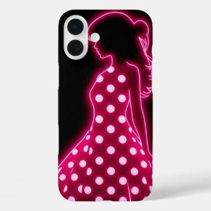 ネオンポルカドット iPhone 16 PLUSケース