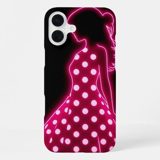 ネオンポルカドット iPhoneケース (裏面)