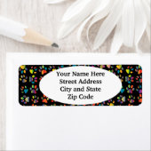 ネオンポープリントブラック差出人住所 ラベル (インサイチュ)