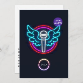 ネオンマイク卒業パーティー招待状 招待状